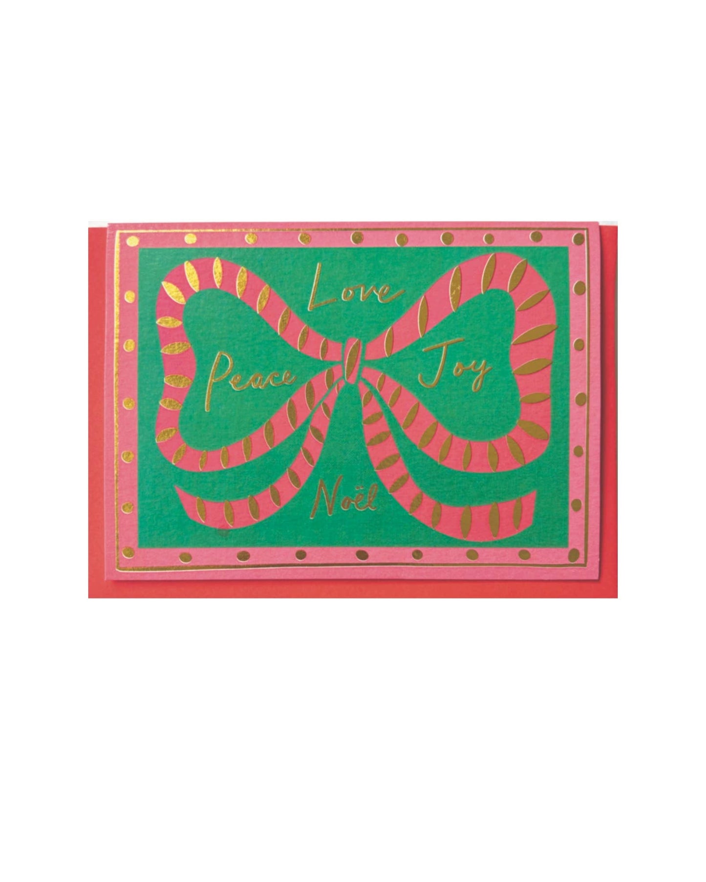 Foiled Regency Bow Christmas Card