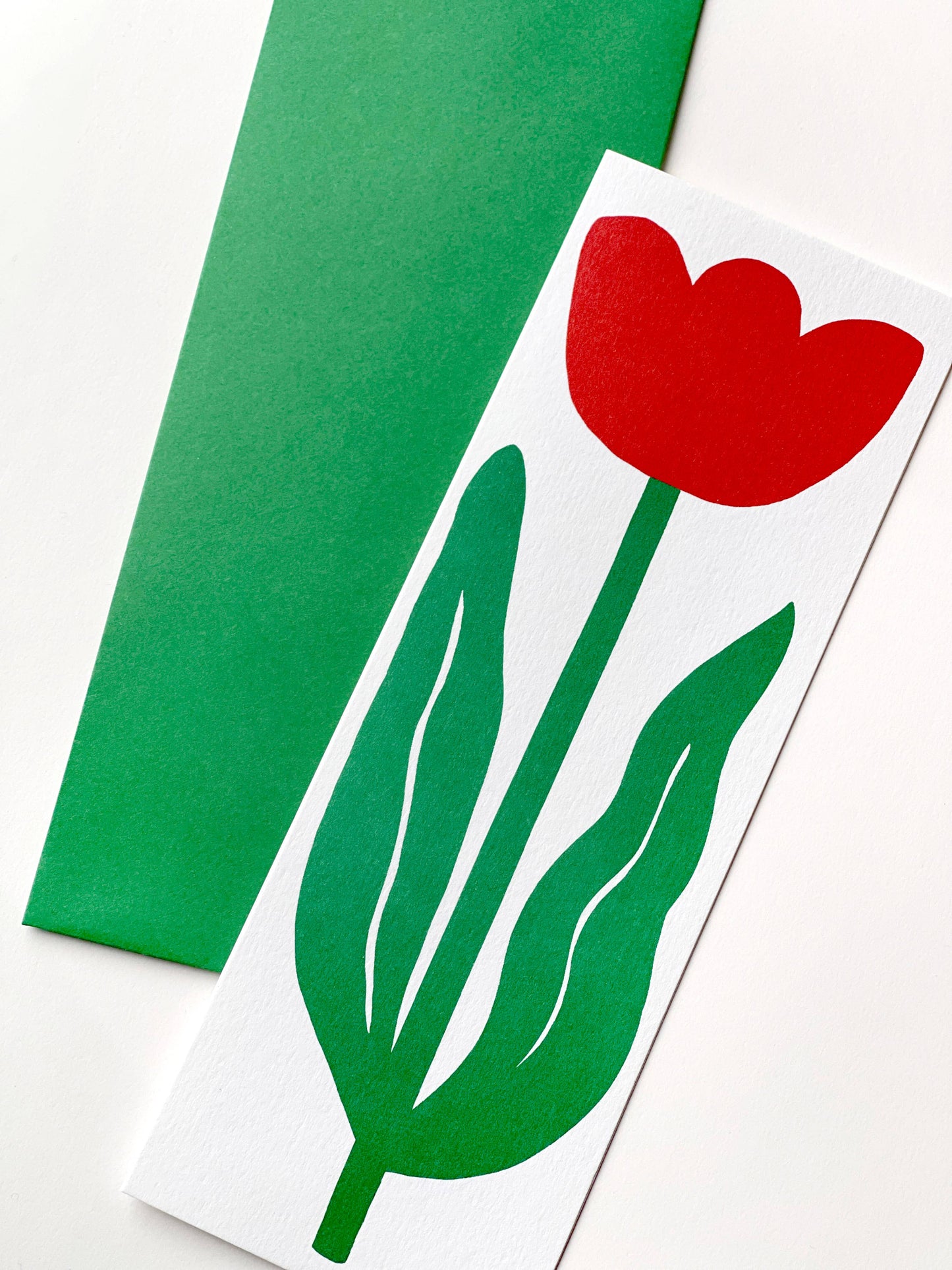 Tulip Flower Long Greeting Card