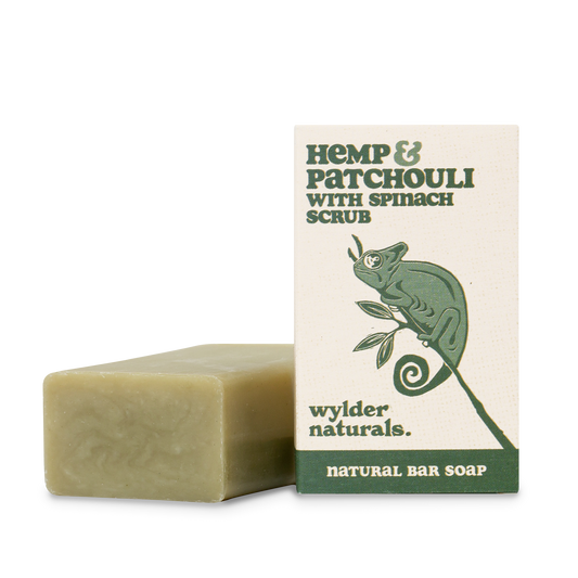 Hemp & Patchouli with Spinach Scrub Natural Bar Soap