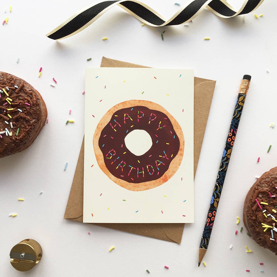 Scratch & Sniff Happy Birthday Rainbow Sprinkles Donut Card