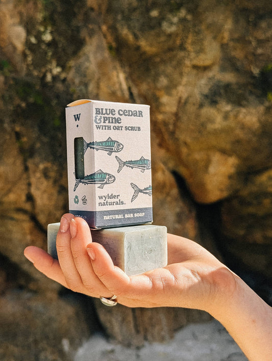 Blue Cedar & Pine with Oat Scrub Natural Bar Soap