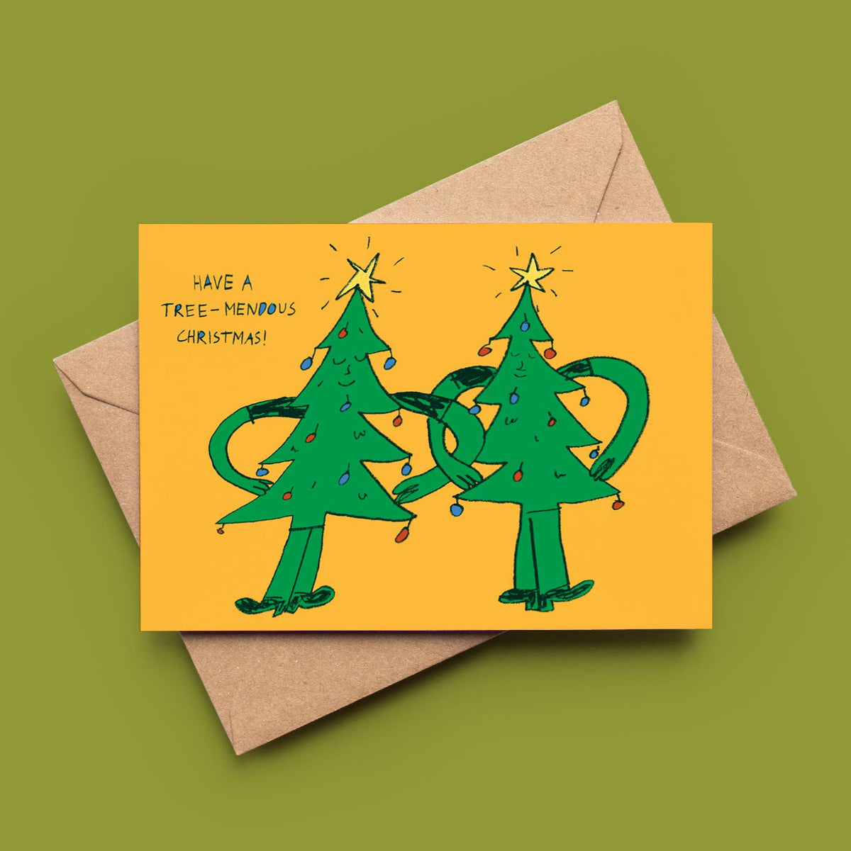 'Have a Tree-mendous Christmas' Christmas Greeting Card