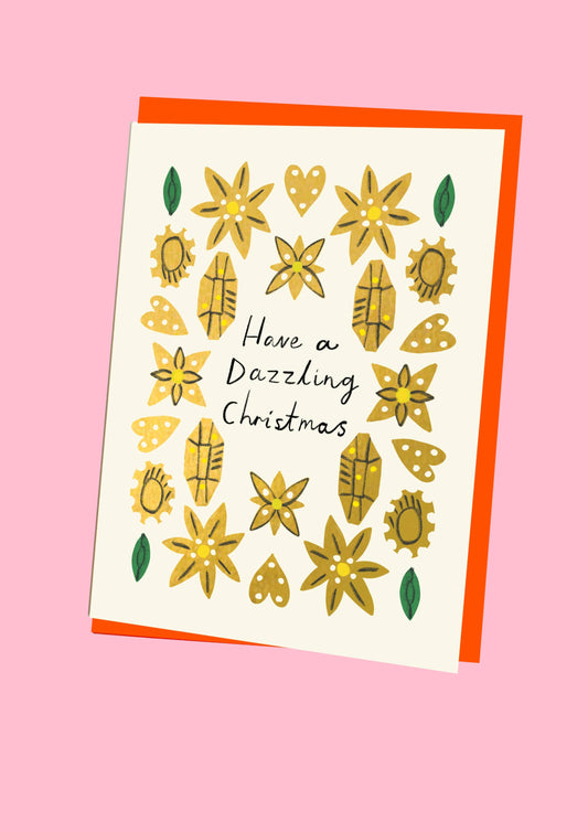 Dazzling Gem Foiled Christmas Card