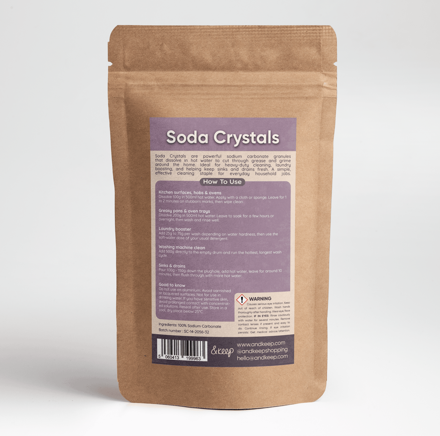 Soda Crystals - Concentrated Cleaner & Laundry Booster