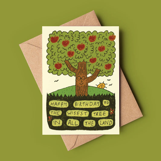 'Happy Birthday To The Wisest Tree in All the Land' Greeting Card