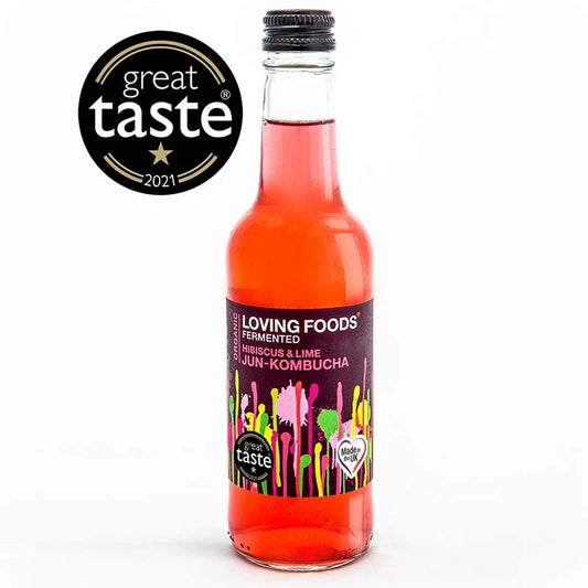 Organic Hibiscus & Lime Honey Jun-Kombucha