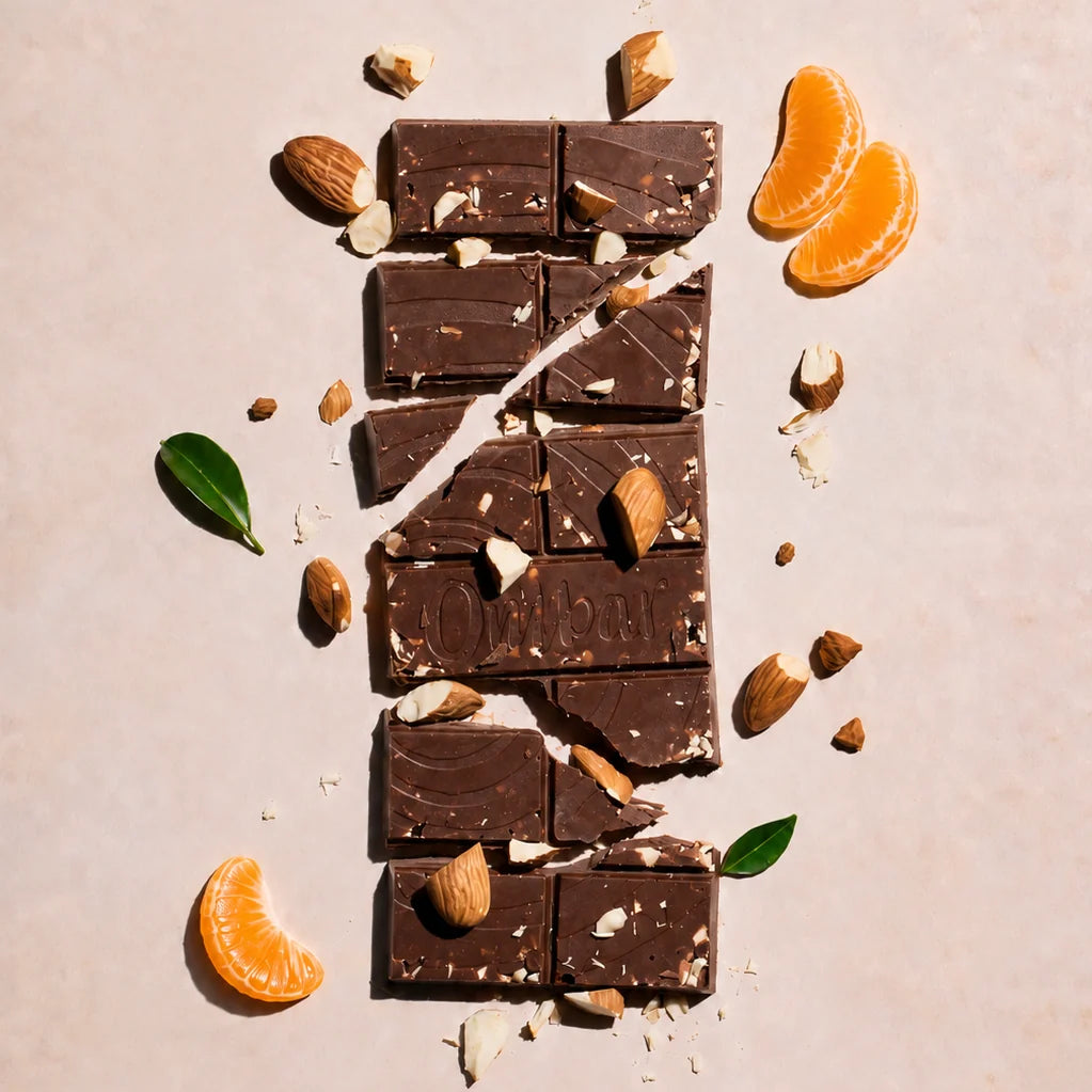 Organic Clementine & Almond 55% Dark Chocolate