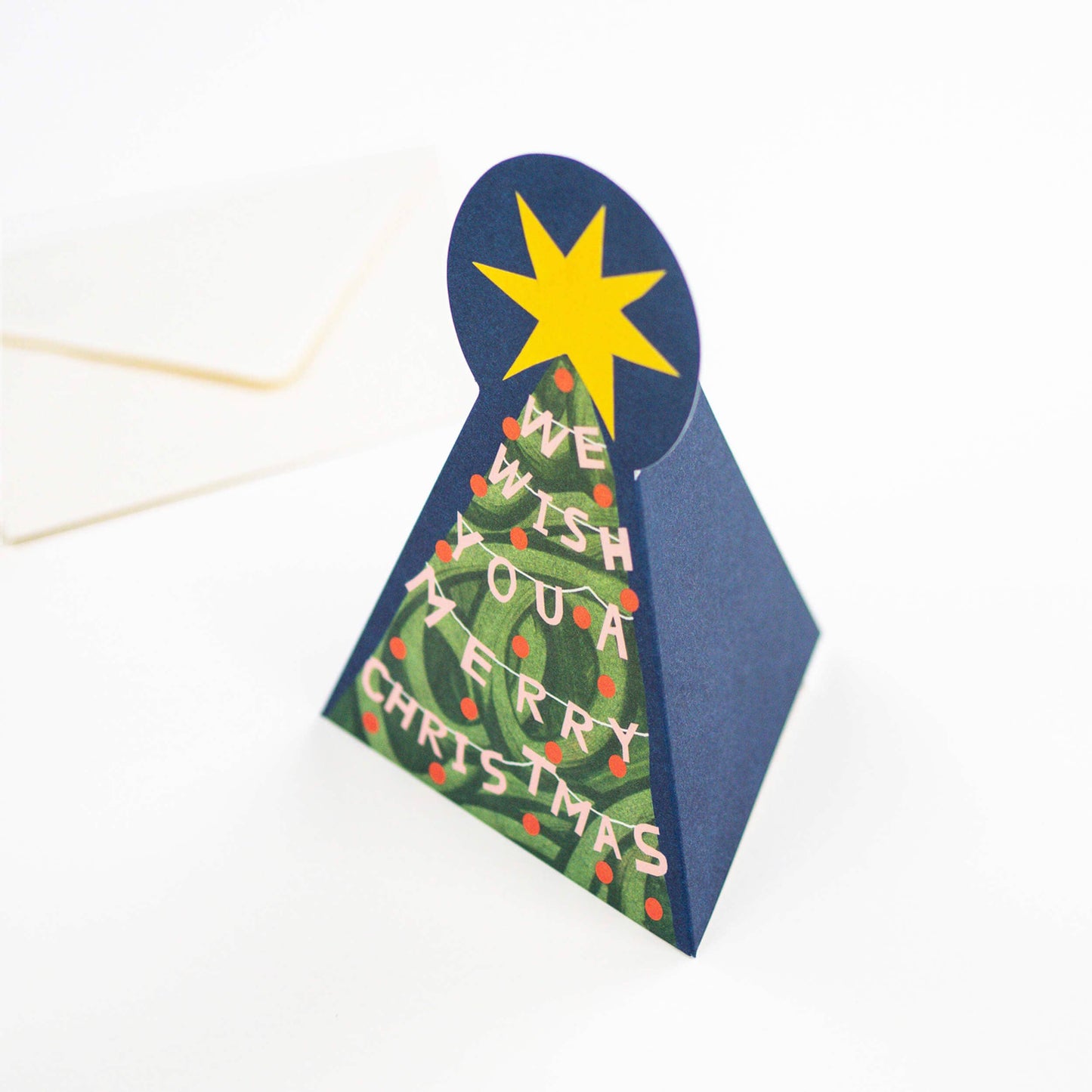 Merry Christmas Tree Fold-Out Christmas Card