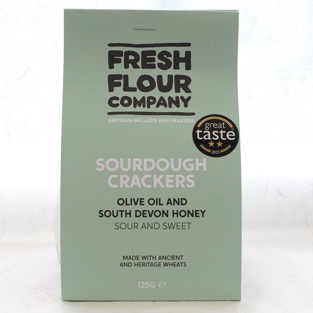 Honey, Sea Salt & Olive Oil Sourdough Crackers