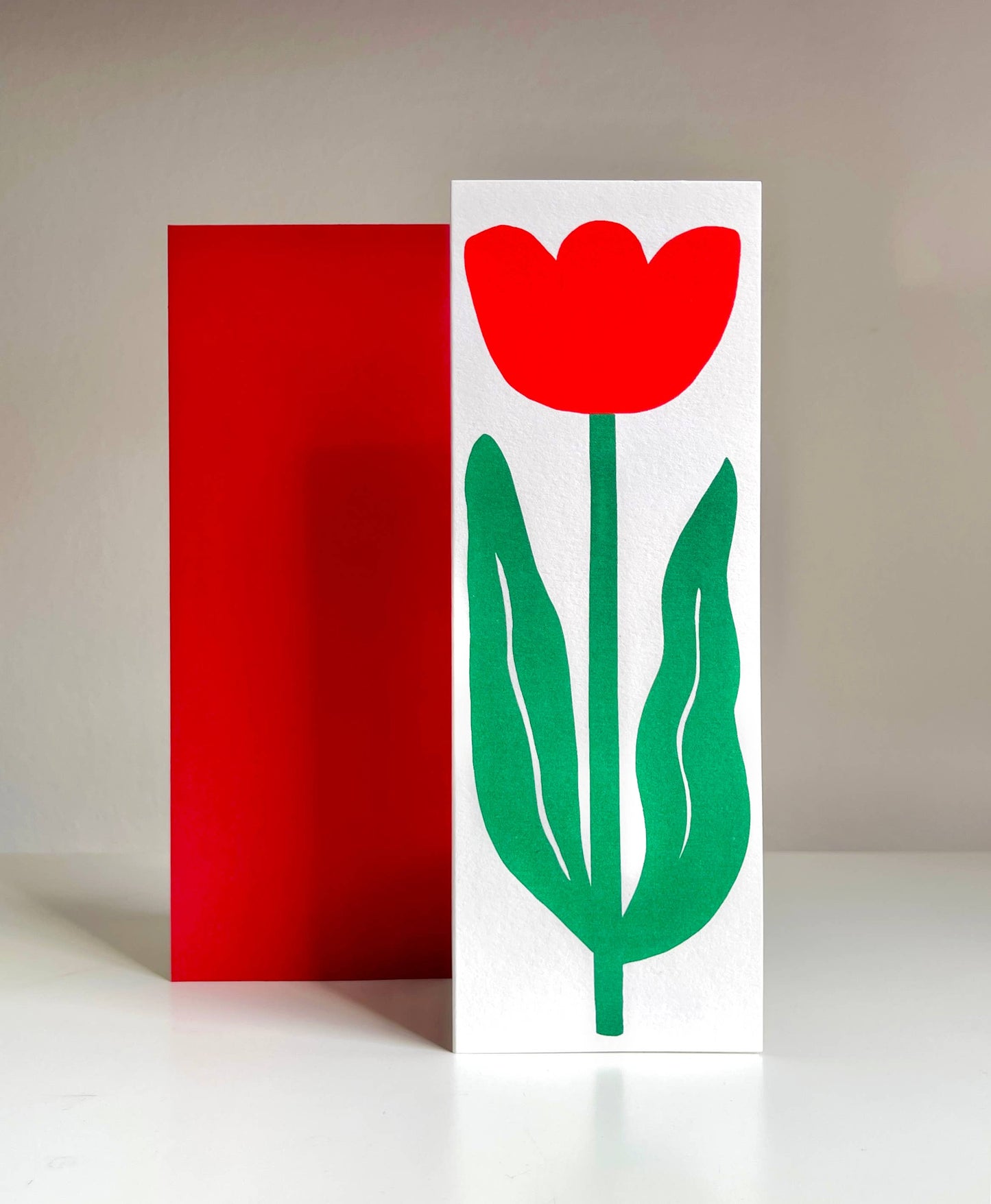 Tulip Flower Long Greeting Card
