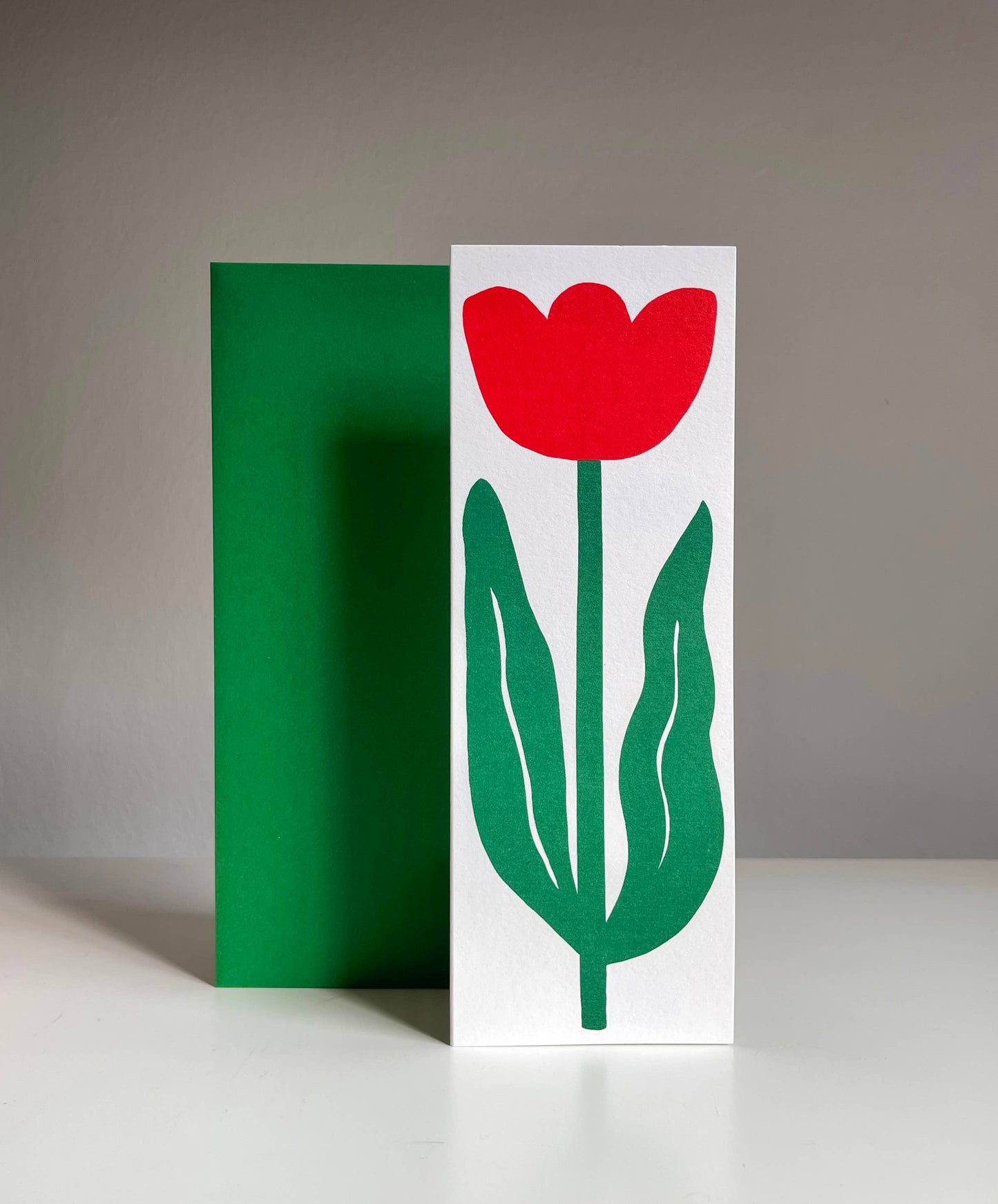 Tulip Flower Long Greeting Card