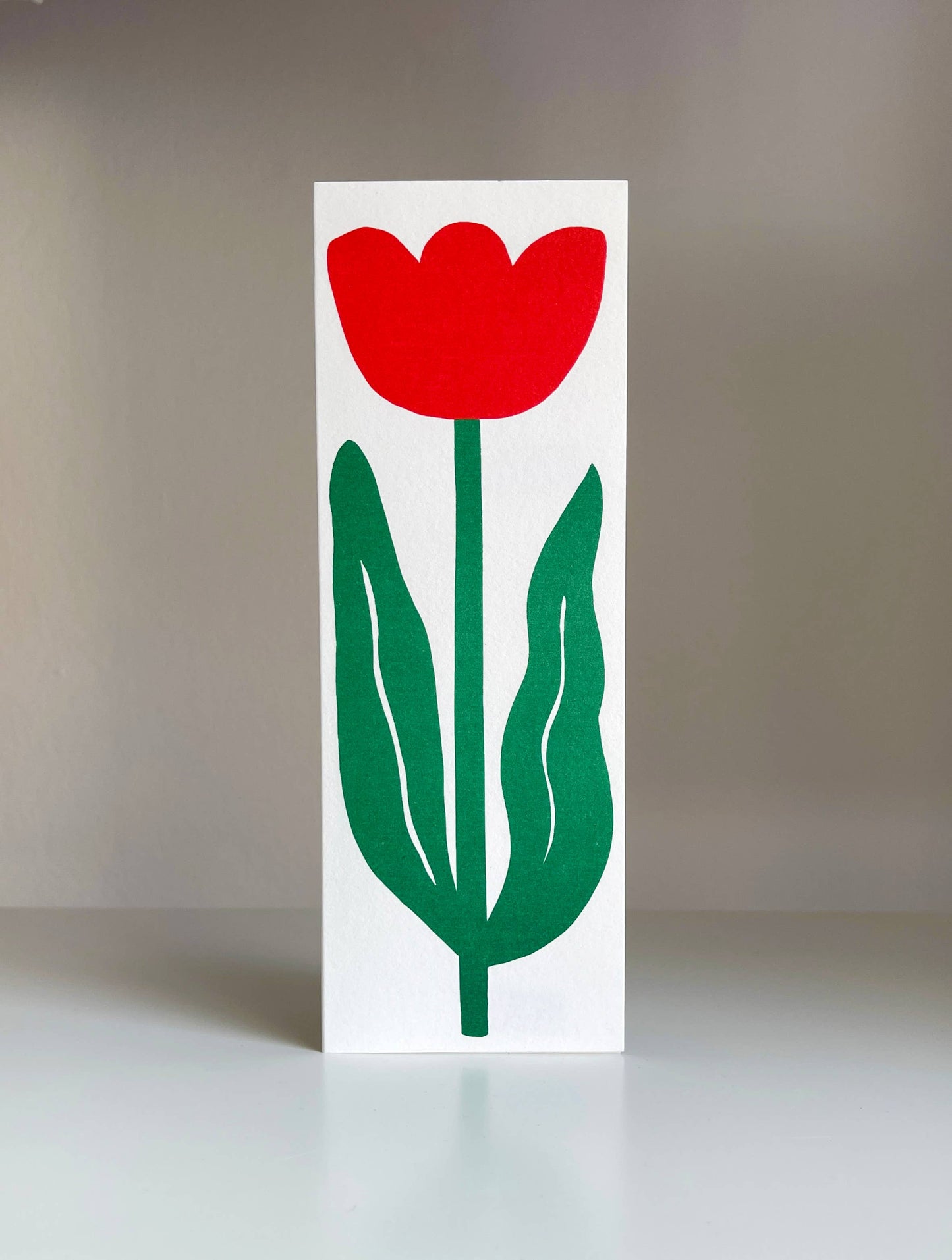 Tulip Flower Long Greeting Card