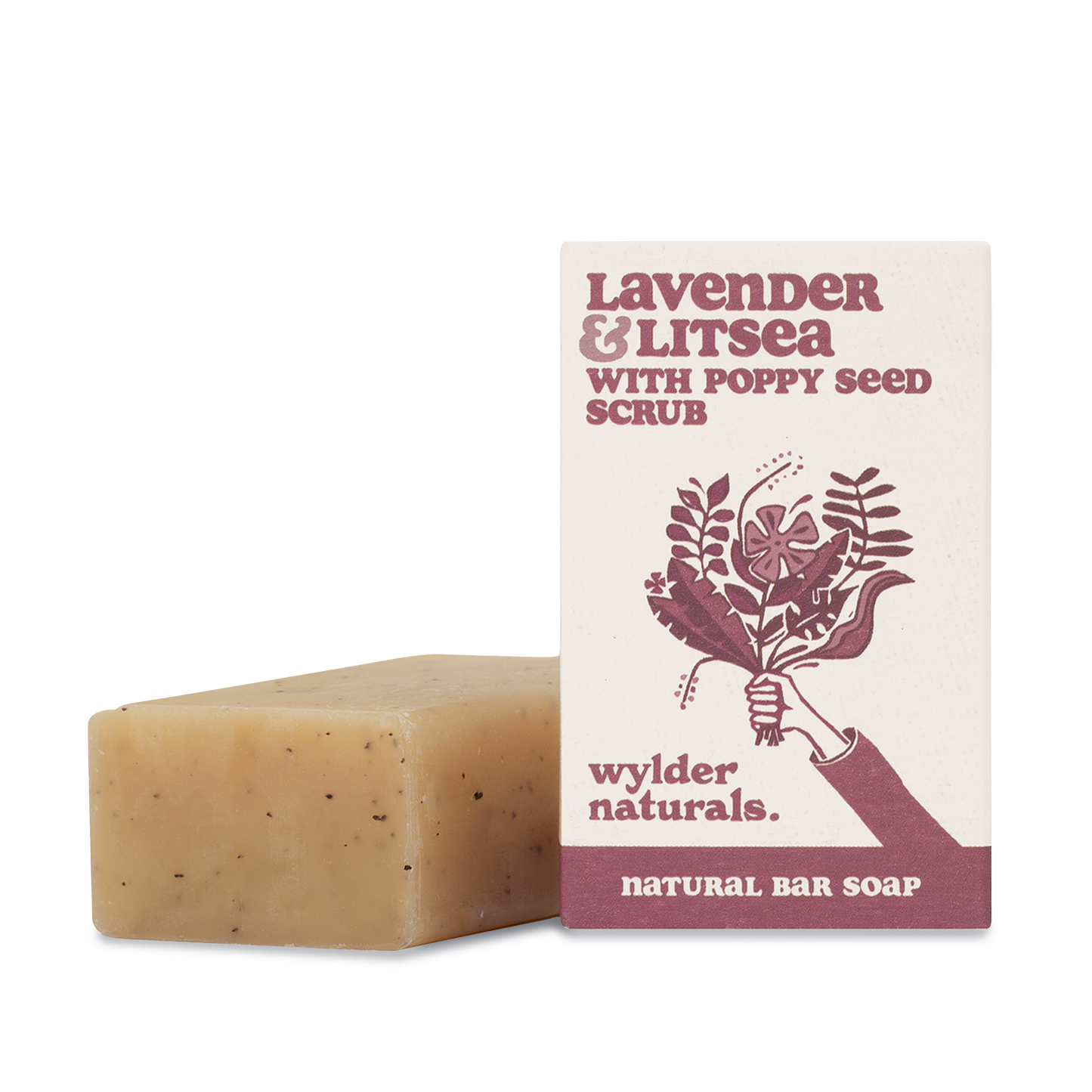 Lavender & Litsea with Poppy Seed Scrub Natural Bar Soap