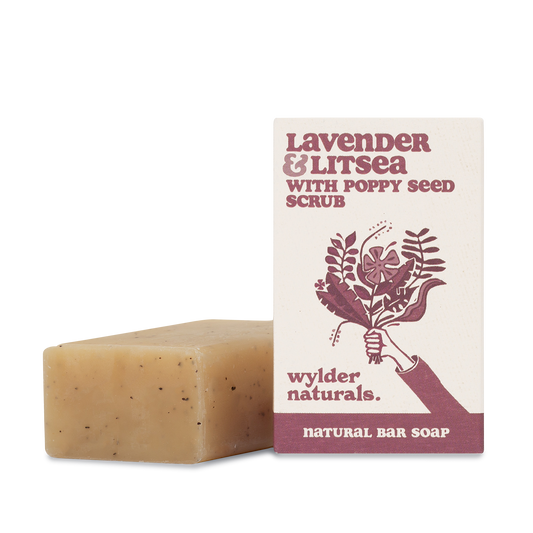 Lavender & Litsea with Poppy Seed Scrub Natural Bar Soap