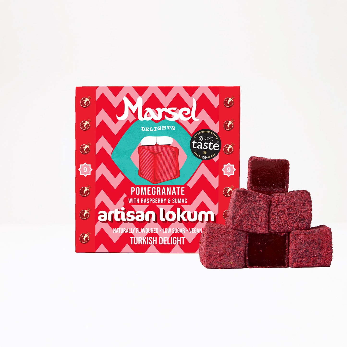 Pomegranate, Raspberry & Sumac Turkish Delight